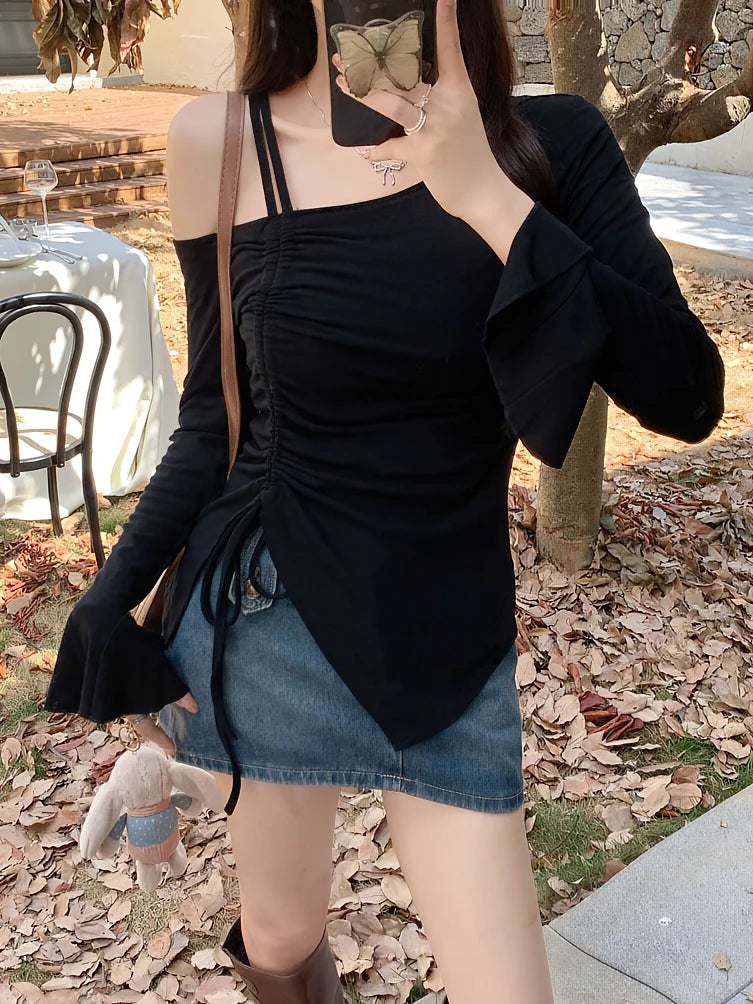 Ribbon White Off Shoulder Top