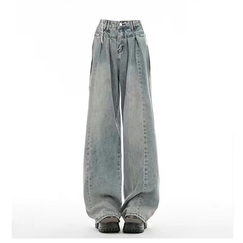 Women's Edition Knitted Top and High Waist Jeans Set