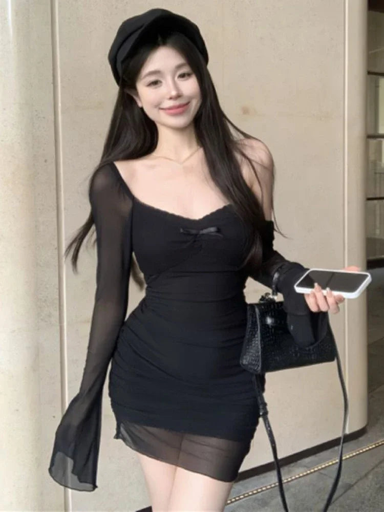 Dress V-neck Bow