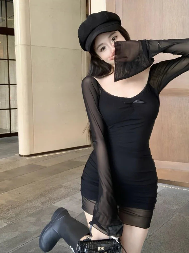 Dress V-neck Bow