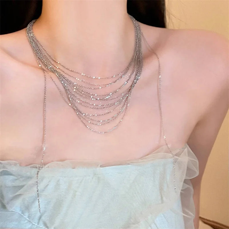 Multilayer Tassel Clavicle Necklace