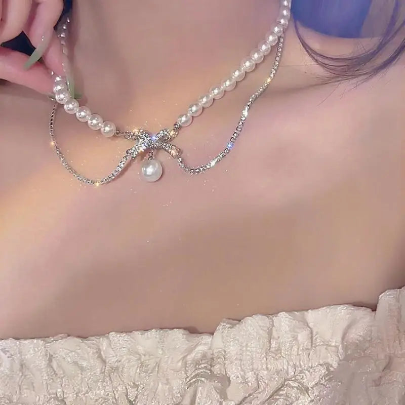 Aesthetic Double Chain Choker Necklaces