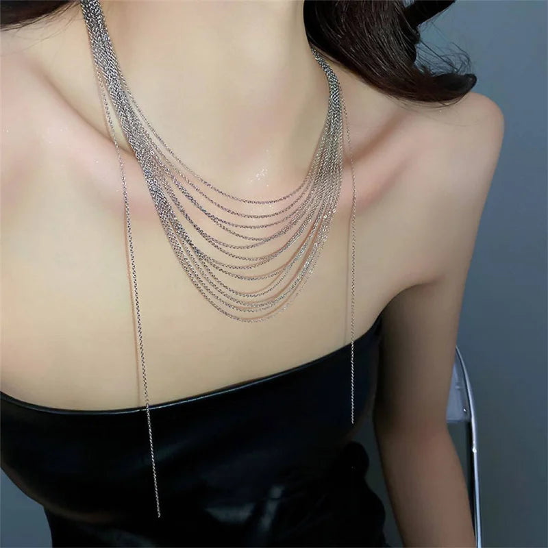 Multilayer Tassel Clavicle Necklace