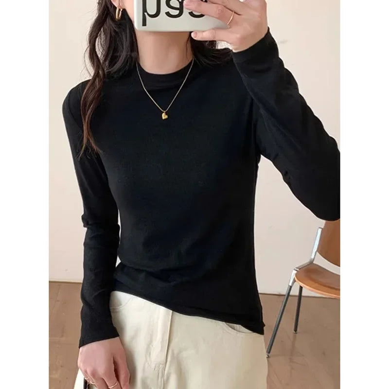 Women's Long Sleeve T-Shirt Inner Base Layer Top