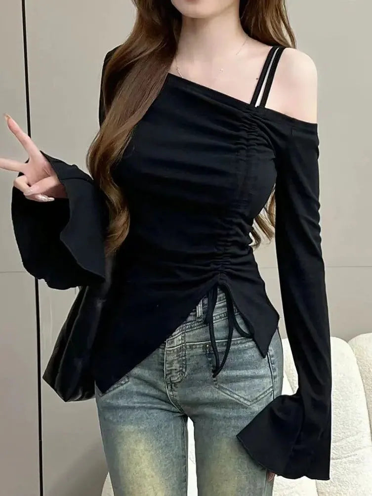 Ribbon White Off Shoulder Top