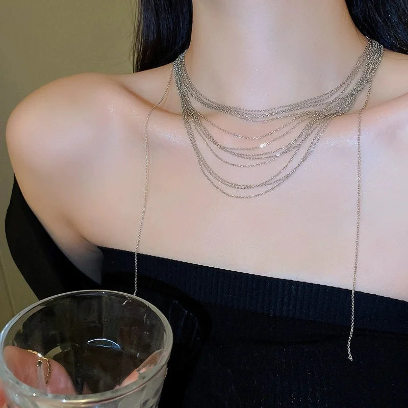 Multilayer Tassel Clavicle Necklace