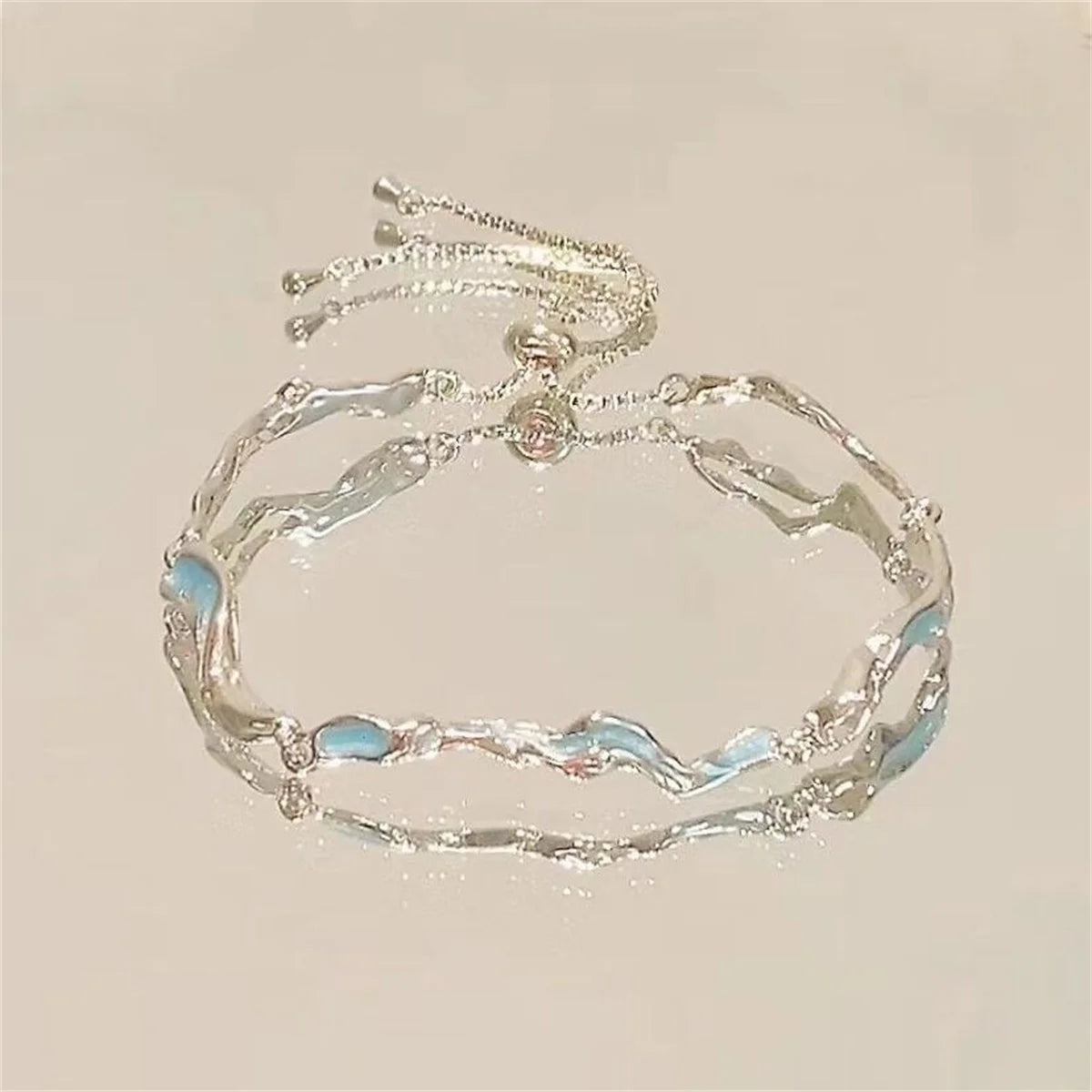 Korean Elegant Cherry Blossom Bow Zircon Bracelet