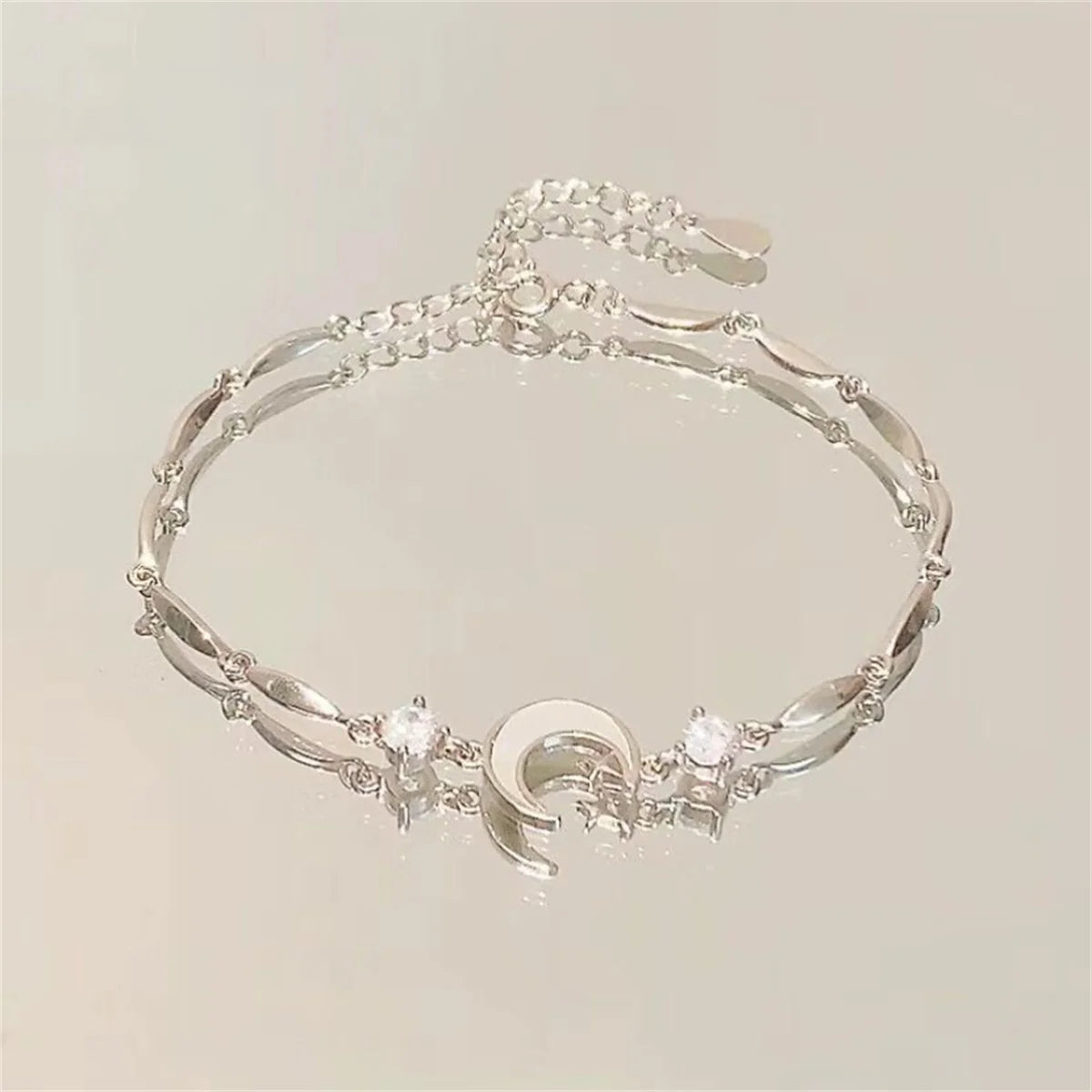 Korean Elegant Cherry Blossom Bow Zircon Bracelet