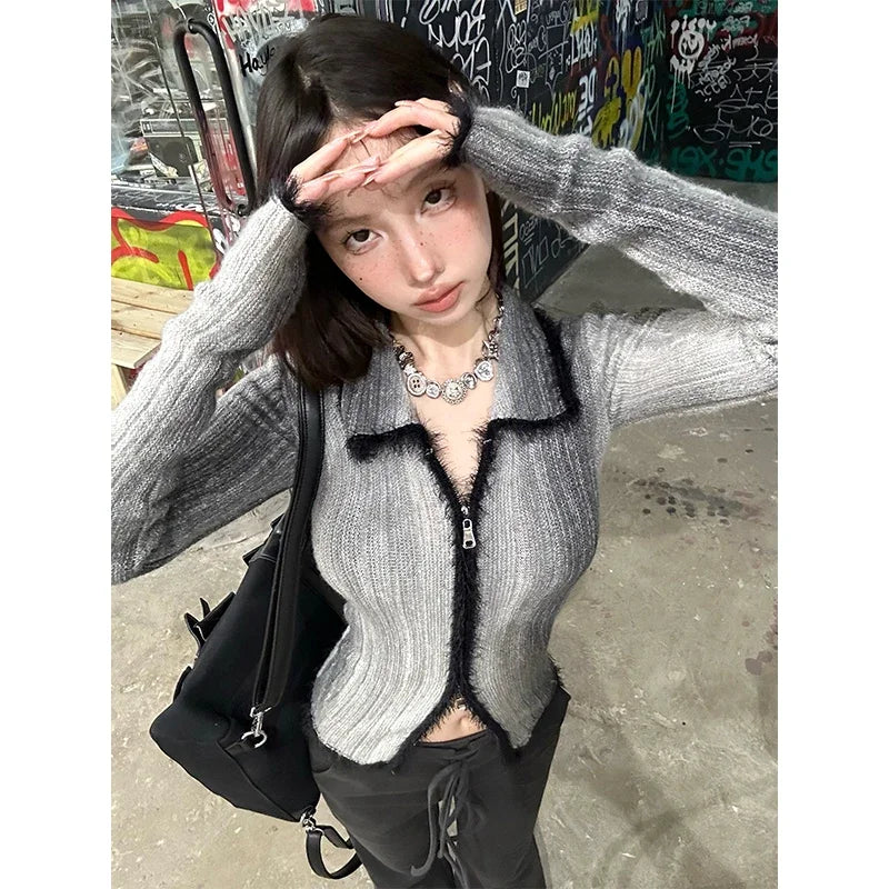 Étincelle Vintage Zipper Cardigan