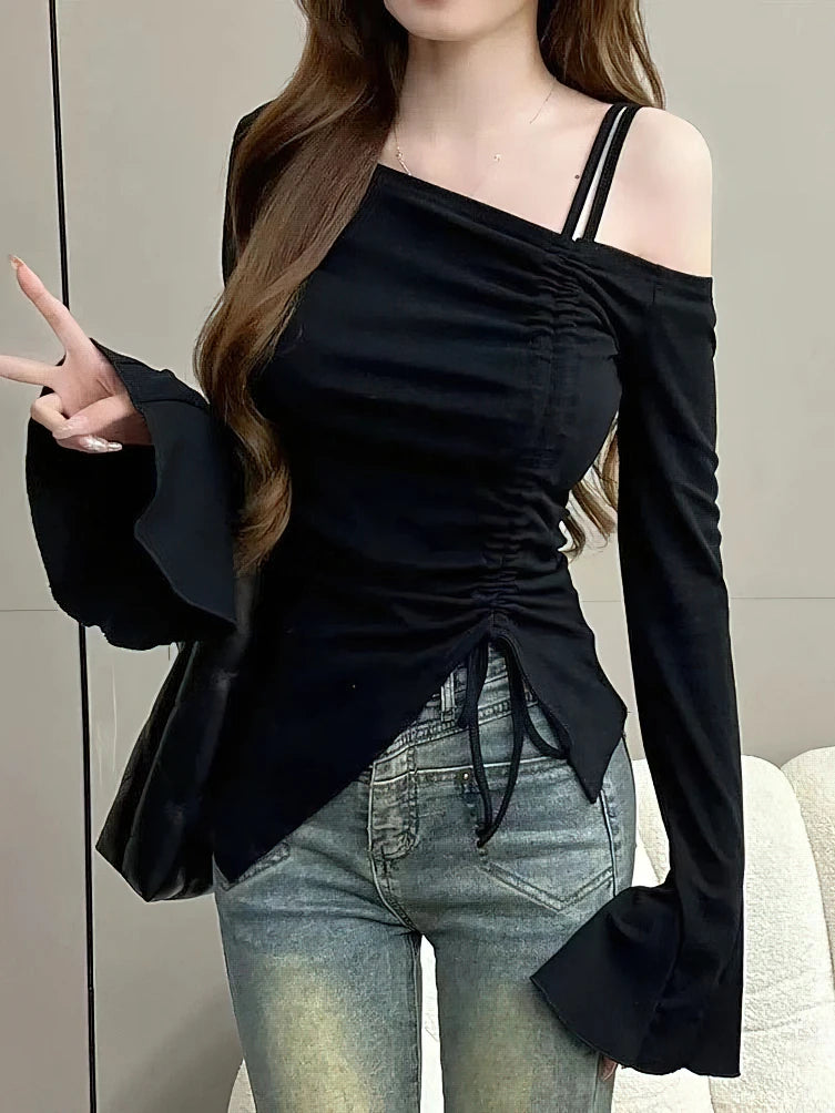 Ribbon White Off Shoulder Top